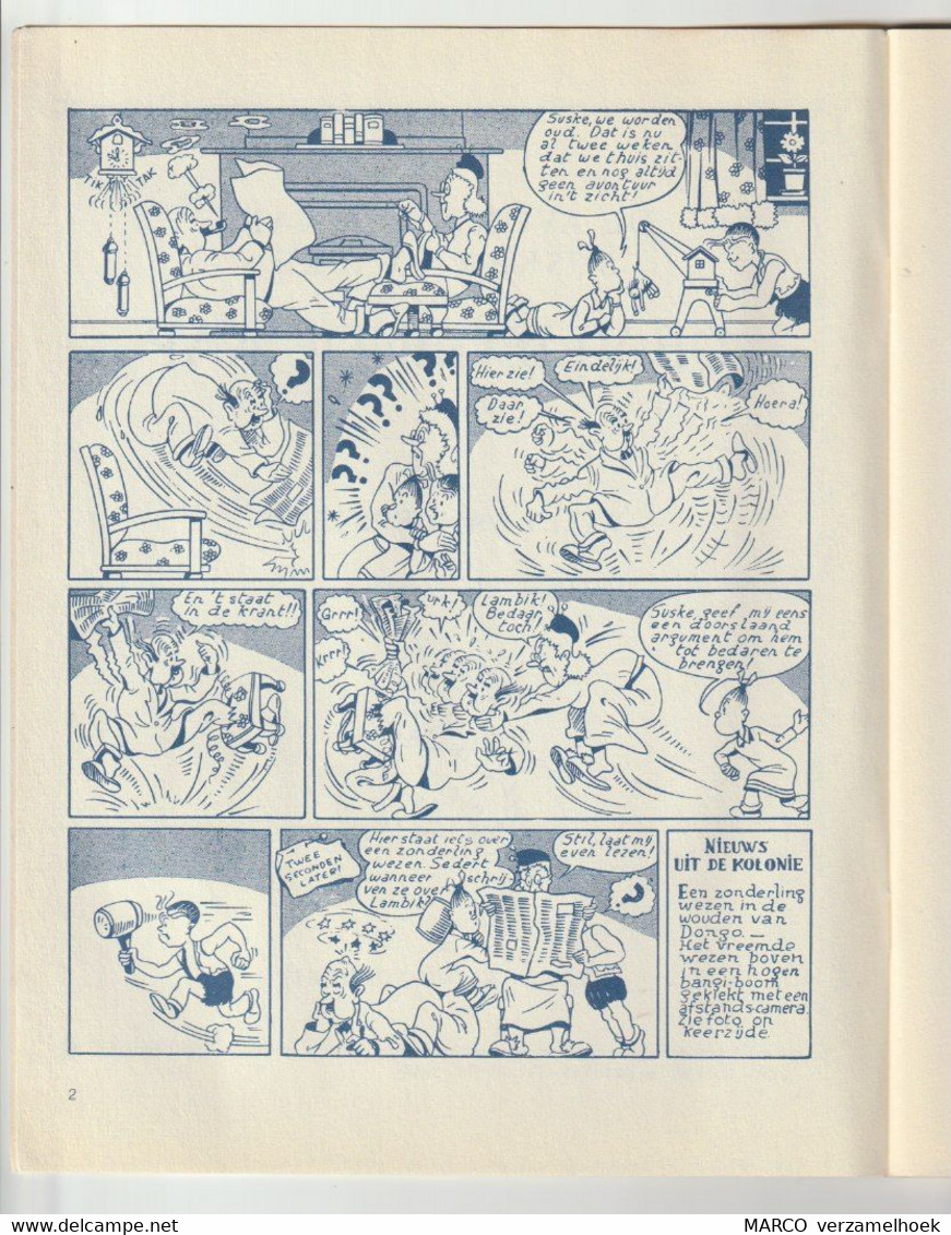 Suske En Wiske Strip Klassiek De Vliegende Aap Standaard Herdruk 1946-47 Willy Vandersteen - Suske & Wiske