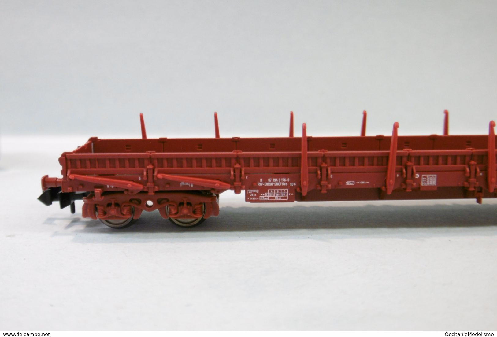 Fleischmann - WAGON PLAT A RANCHERS SNCF Res Réf. 828801 BO N 1/160 - Vagoni Merci