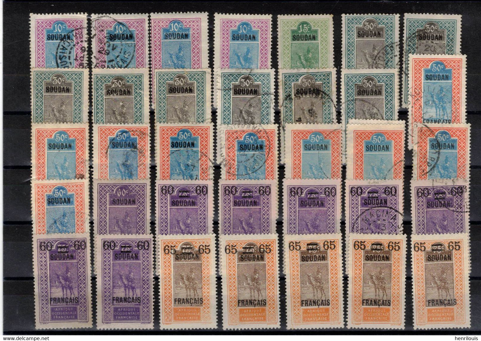 SOUDAN    Timbres De 1925 /1927   ( Ref 1367 A ) Ex Colonies Françaises En Lot ( Voir Descriptif) - Other & Unclassified