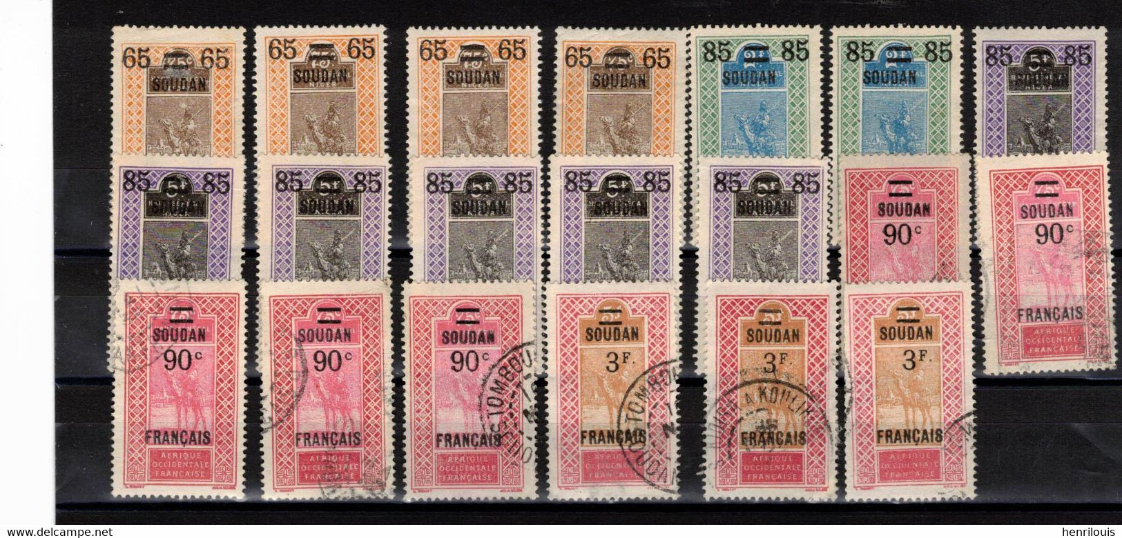 SOUDAN    Timbres De 1925 /1927   ( Ref 1367 A ) Ex Colonies Françaises En Lot ( Voir Descriptif) - Andere & Zonder Classificatie