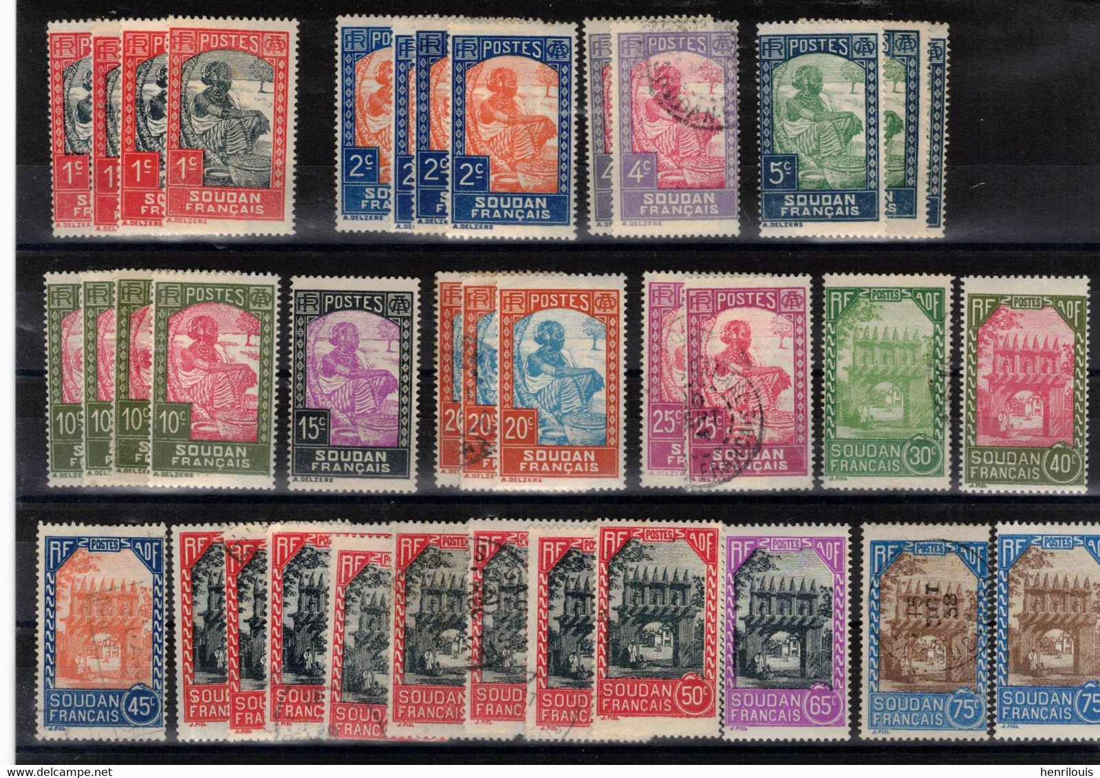 OUDAN    Timbres De 1931 /1938   ( Ref 1367 C ) Ex Colonies Françaises En Lot - Autres & Non Classés