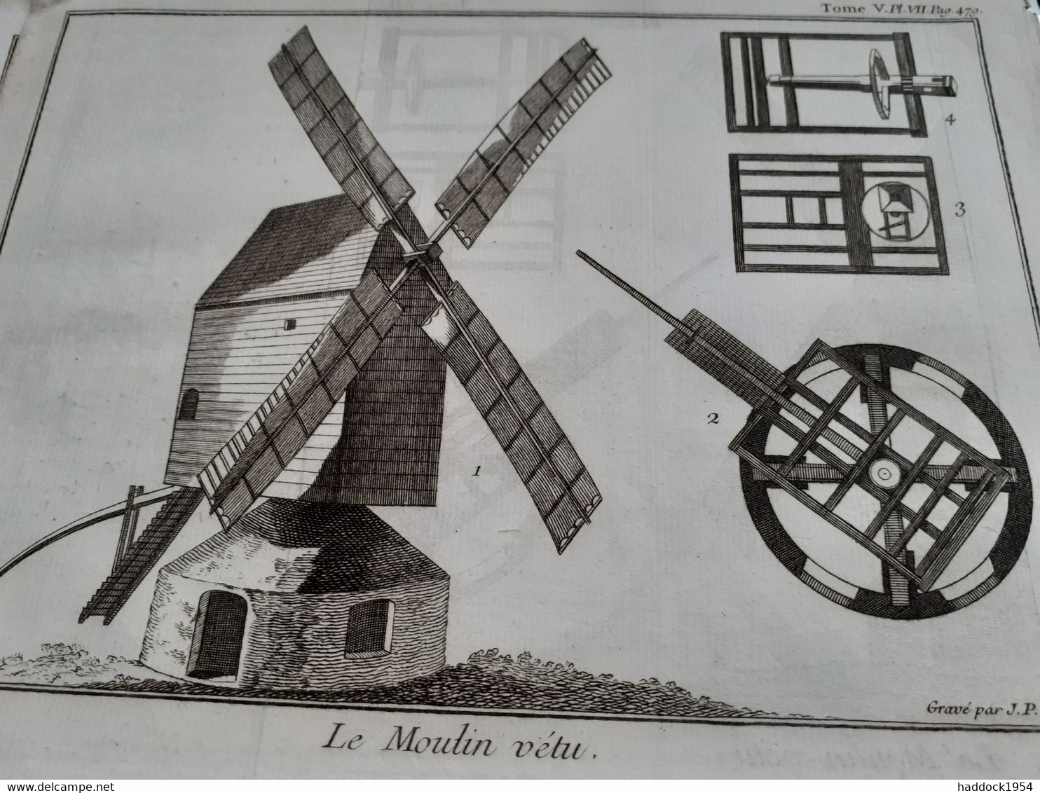 9 Gravures Techiques Sur Les Moulins J.P. LE BAS - Maschinen