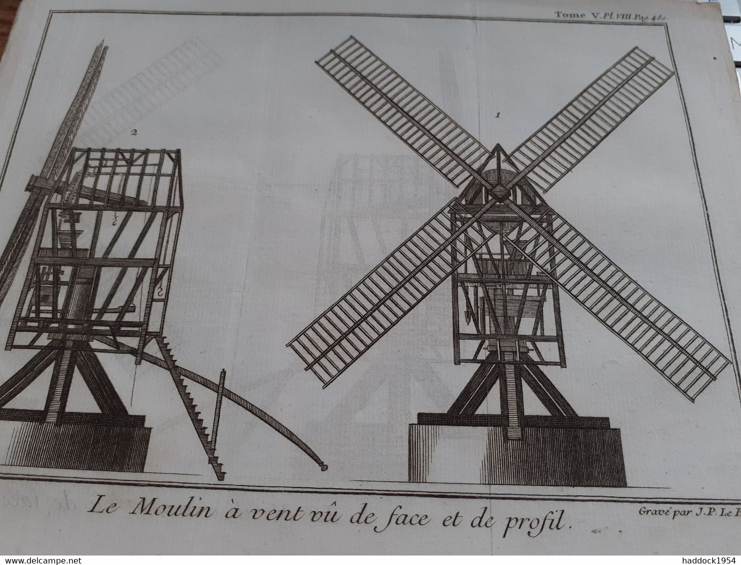 9 Gravures Techiques Sur Les Moulins J.P. LE BAS - Maschinen