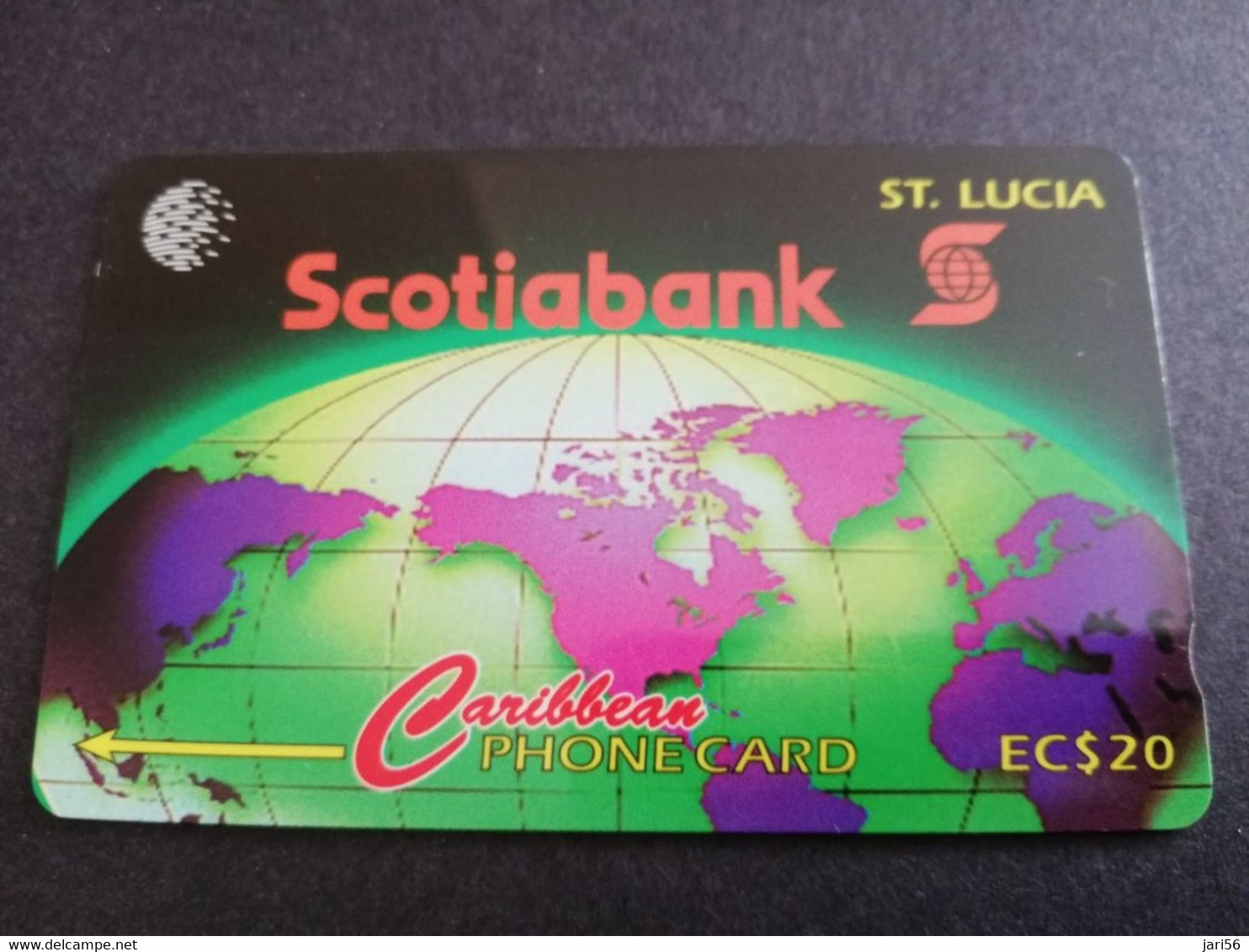 ST LUCIA    $ 20  CABLE & WIRELESS   SCOTIABANK    16CSLA   Fine Used Card ** 6125** - Sainte Lucie