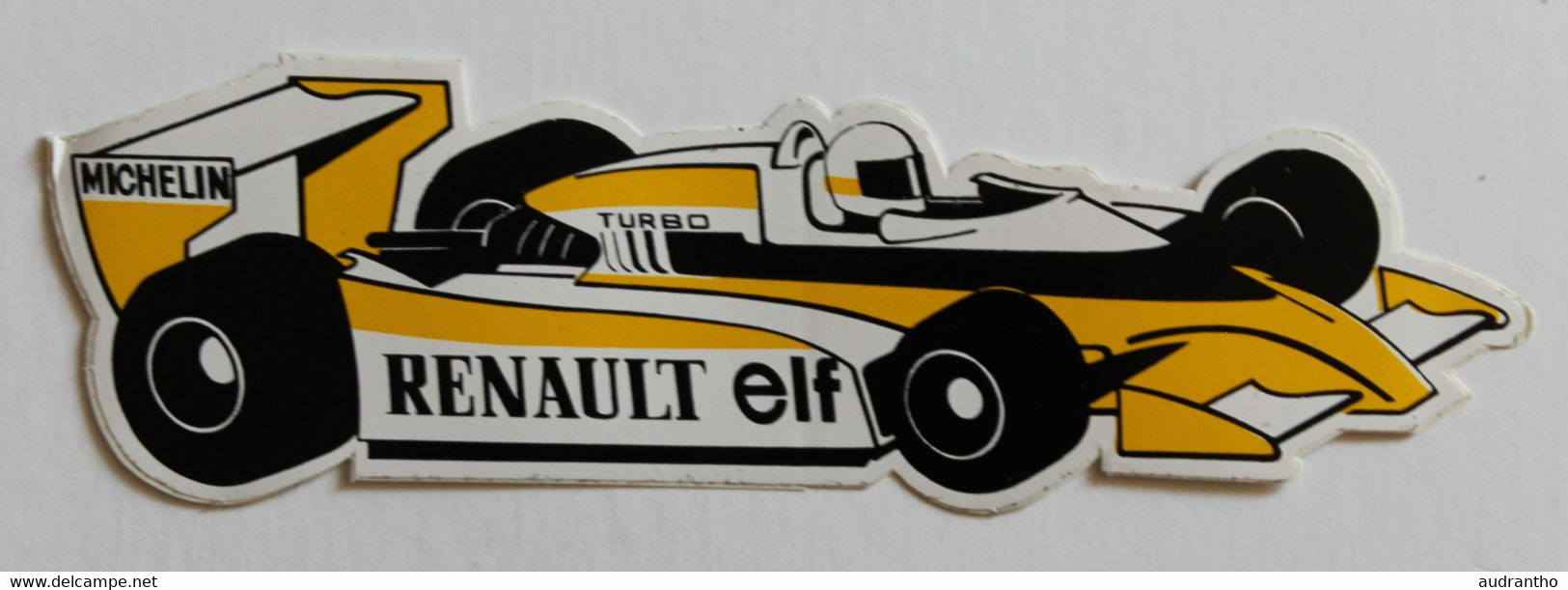 Autocollant Vintage Voiture Renault Elf Michelin F1 Formule 1 - Pegatinas