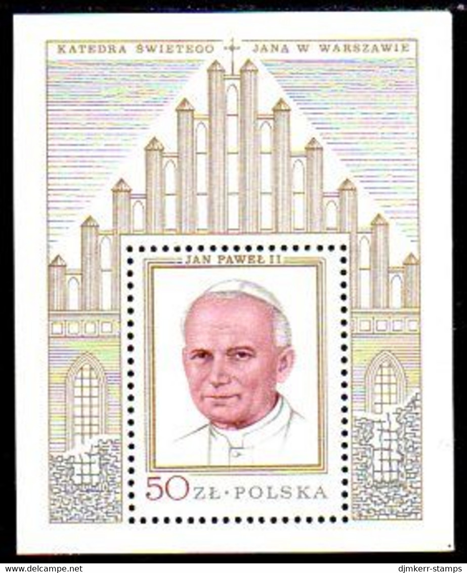 POLAND 1979 Papal Visit Gold Block  MNH / **.  Michel Block 75 - Ungebraucht