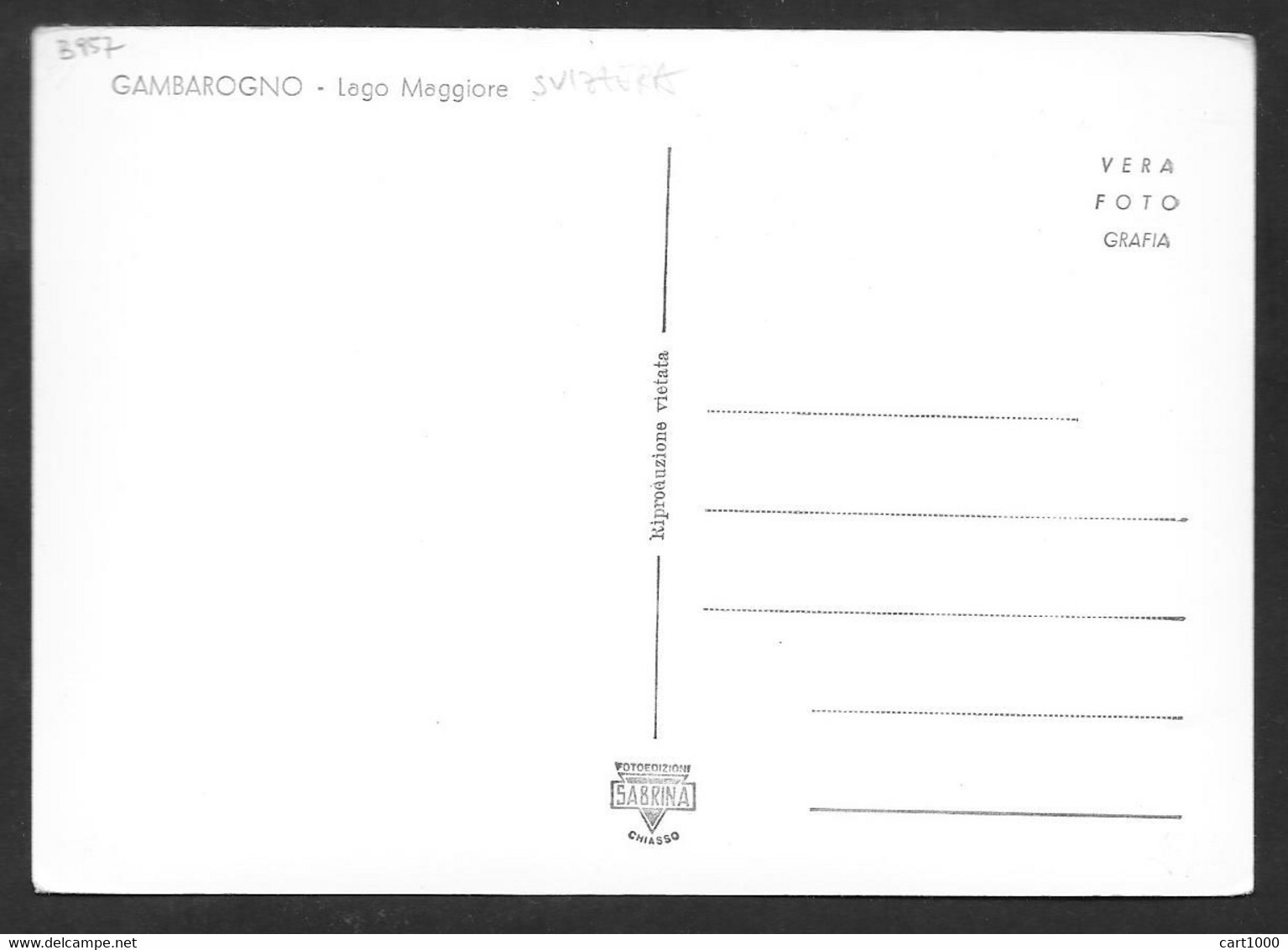 GAMBAROGNO LAGO MAGGIORE N° B957 - Arogno