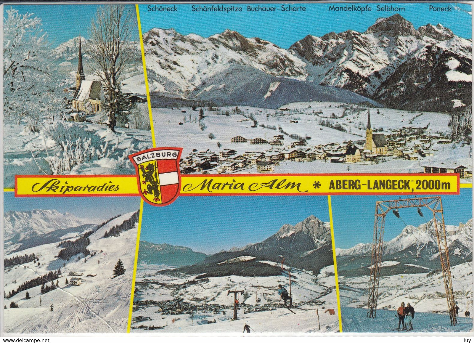 MARIA ALM - Skiparadies Aberg - Langeck, Motivstempel - Maria Alm