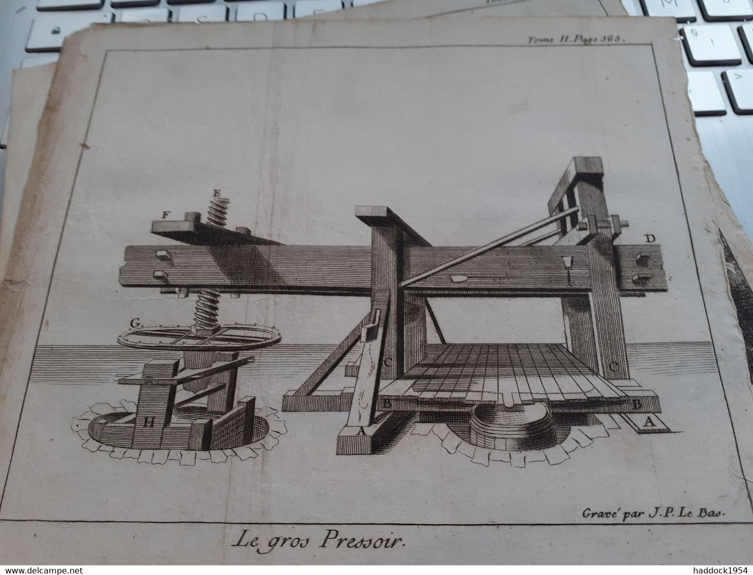 4 Gravures Sur Le Pressoir - Machines