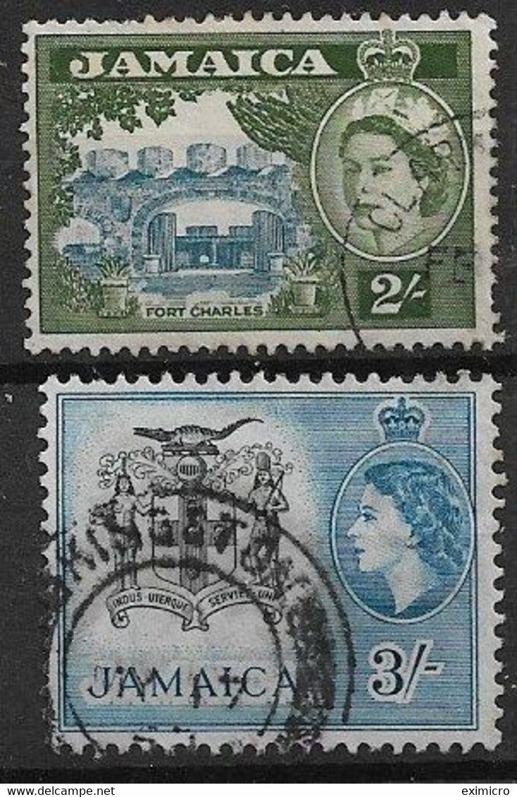 JAMAICA 1956 - 1958 2s, 3s SG 170,171 FINE USED Cat £8.50 - Giamaica (...-1961)