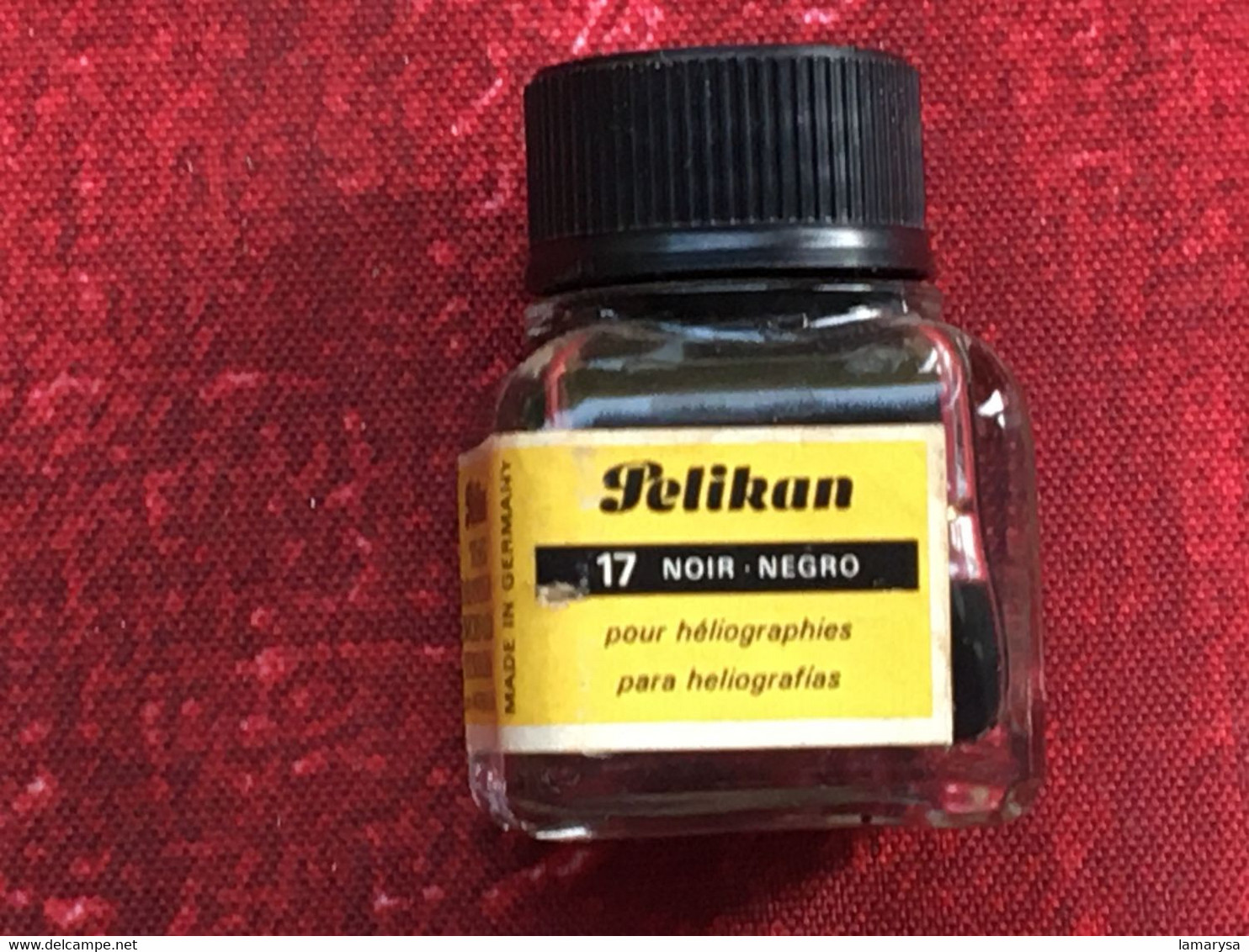 Bouteille D'encre De Chine Pelikan Encrier -Bureau(objets Liés)-☛Contenant 12ccm Encre Noire-☛bon Usage Héliographie-Ink - Inkwells