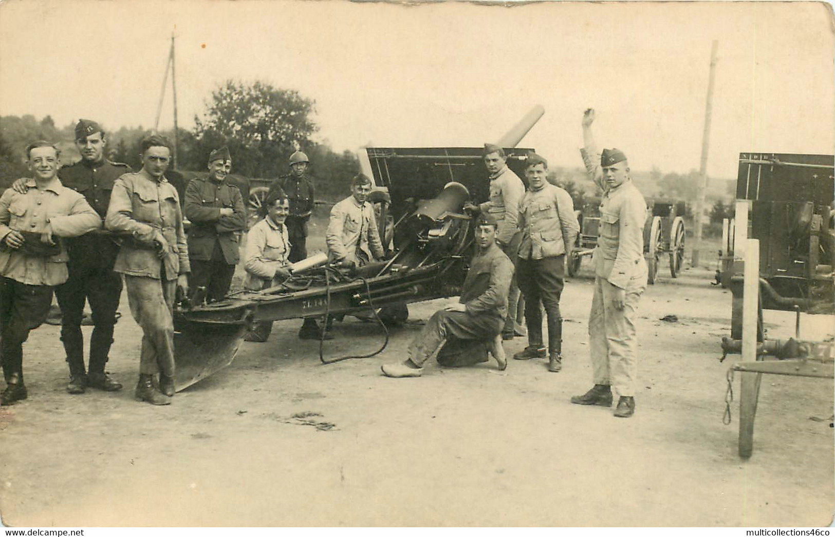 270821 - CARTE PHOTO BELGIQUE - Camp Militaire D'Elsenborn - Canon - Butgenbach - Bütgenbach