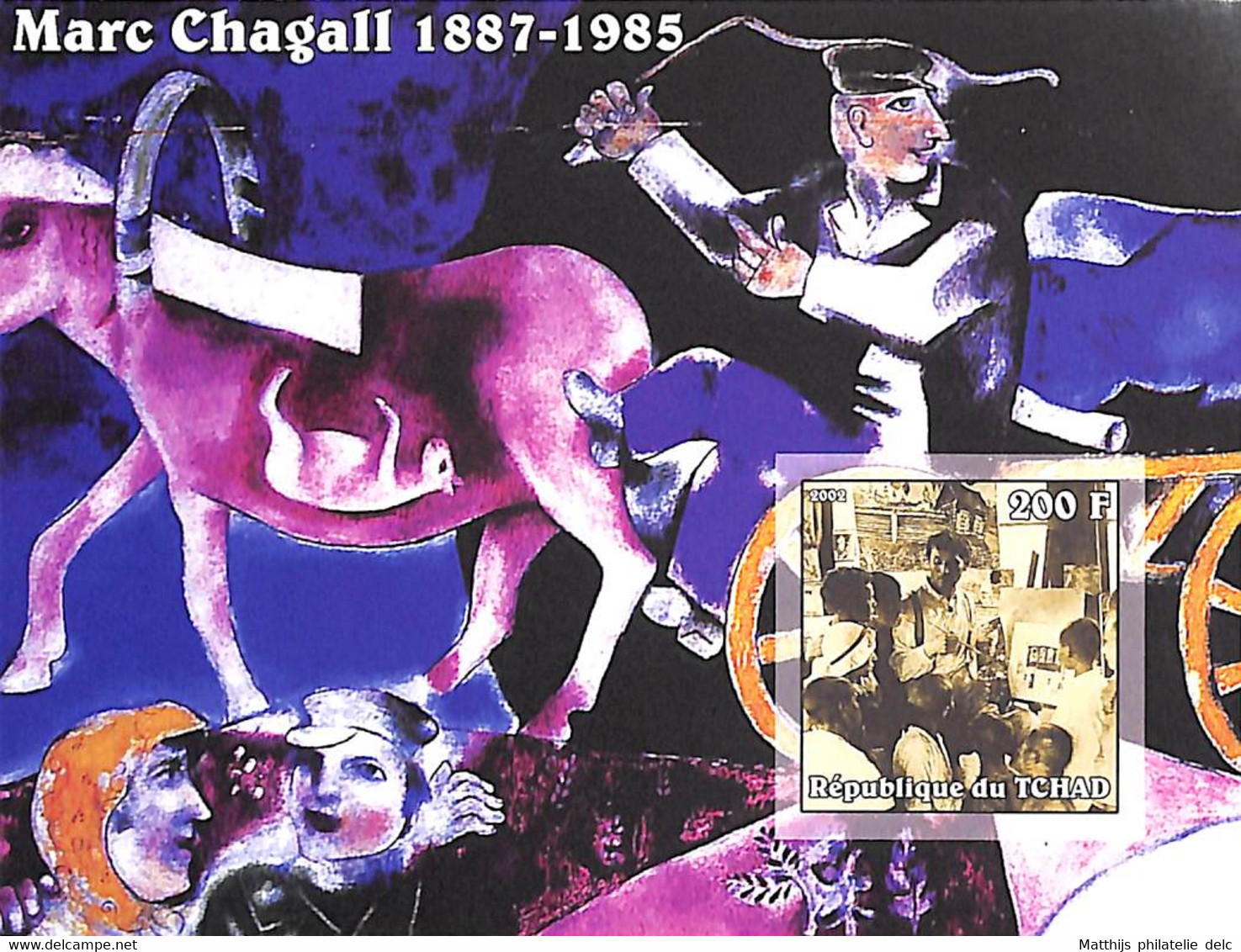 NB - [38031]TB//ND/Imperf-Tchad 2002 - ND/Imperf - Célébrité, Peintre - Marc Chagall. - Ciad (1960-...)