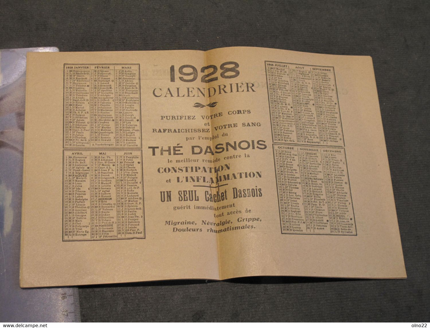 THE DASNOIS - CALENDRIER-ALMANACH 1928 - VOIR SCANS - Formato Piccolo : 1921-40