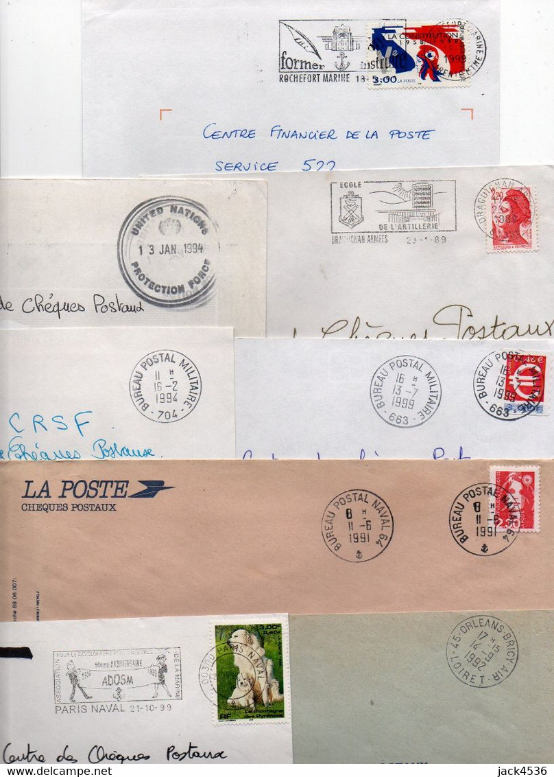 Lot De 8 Lettres - Bureau Postal Militaire - - Bolli Militari A Partire Dal 1900 (fuori Dal Periodo Di Guerra)