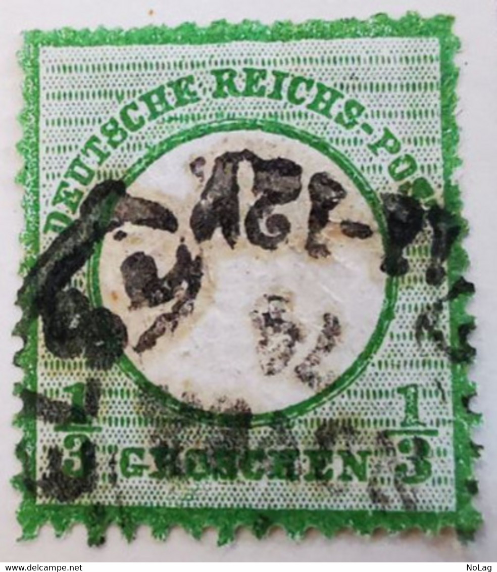 ALLEMAGNE Empire _ 1872_ Y&T N°14 _ 1/3 Gr. Vert - (Aigle En Relief - Gros écusson) /0/ - Used Stamps