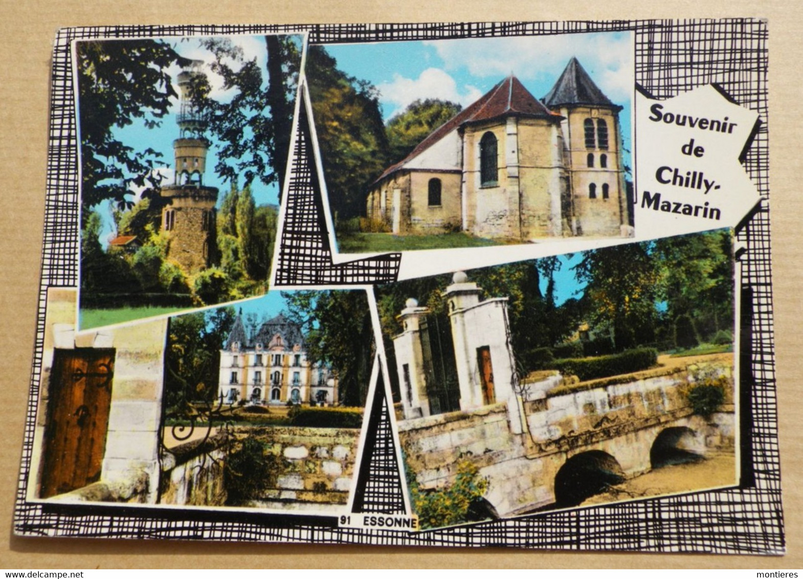 CPSM SOUVENIR DE CHILLY MAZARIN - MULTI VUES - L'EGLISE - LE CHATEAU - Chilly Mazarin