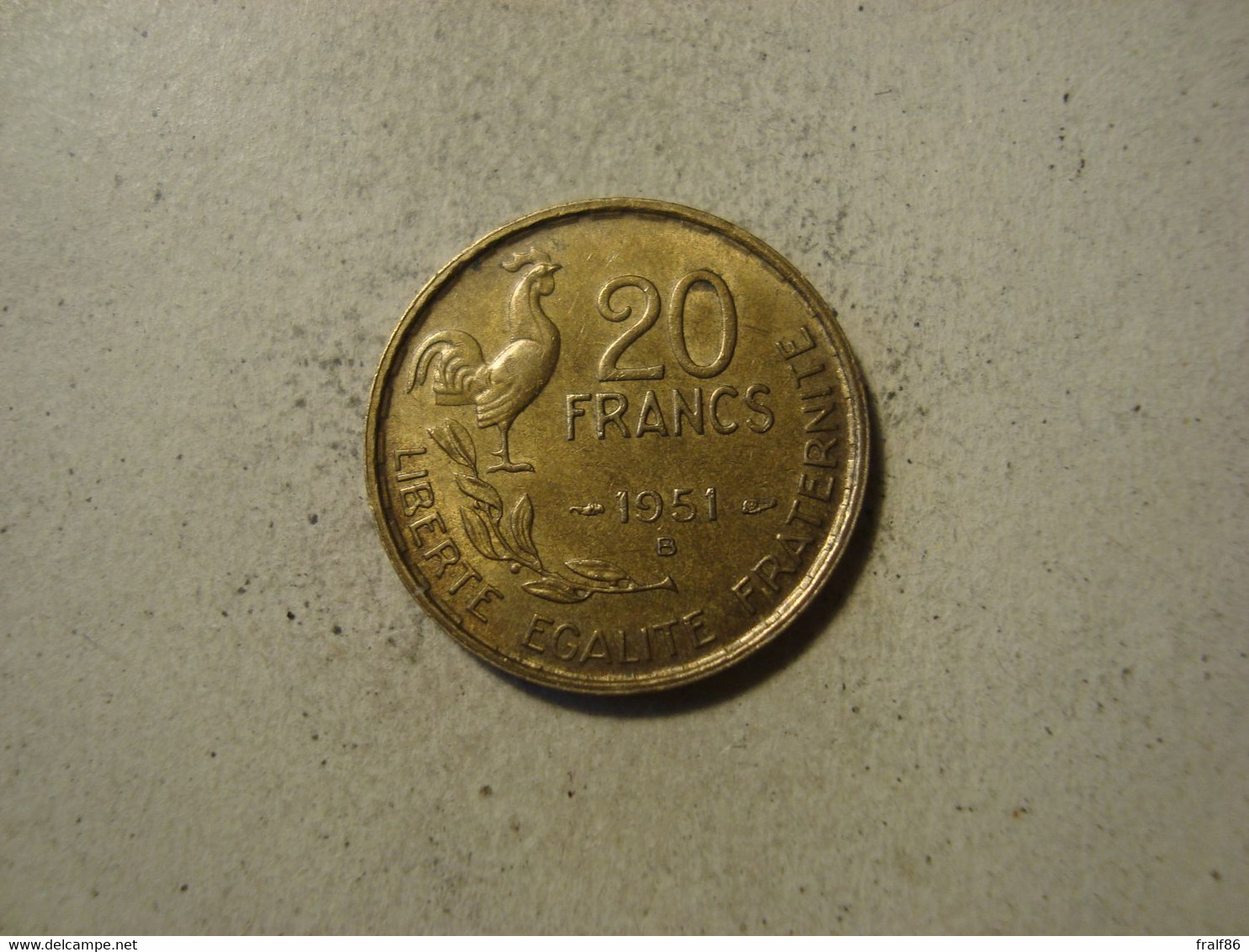 MONNAIE FRANCE 20 FRANCS G / GUIRAUD 1951 B - 20 Francs