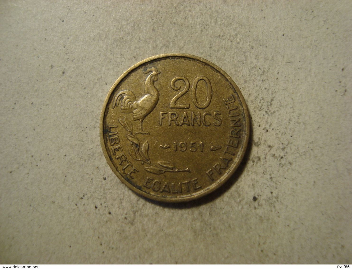 MONNAIE FRANCE 20 FRANCS G / GUIRAUD 1951 - 20 Francs