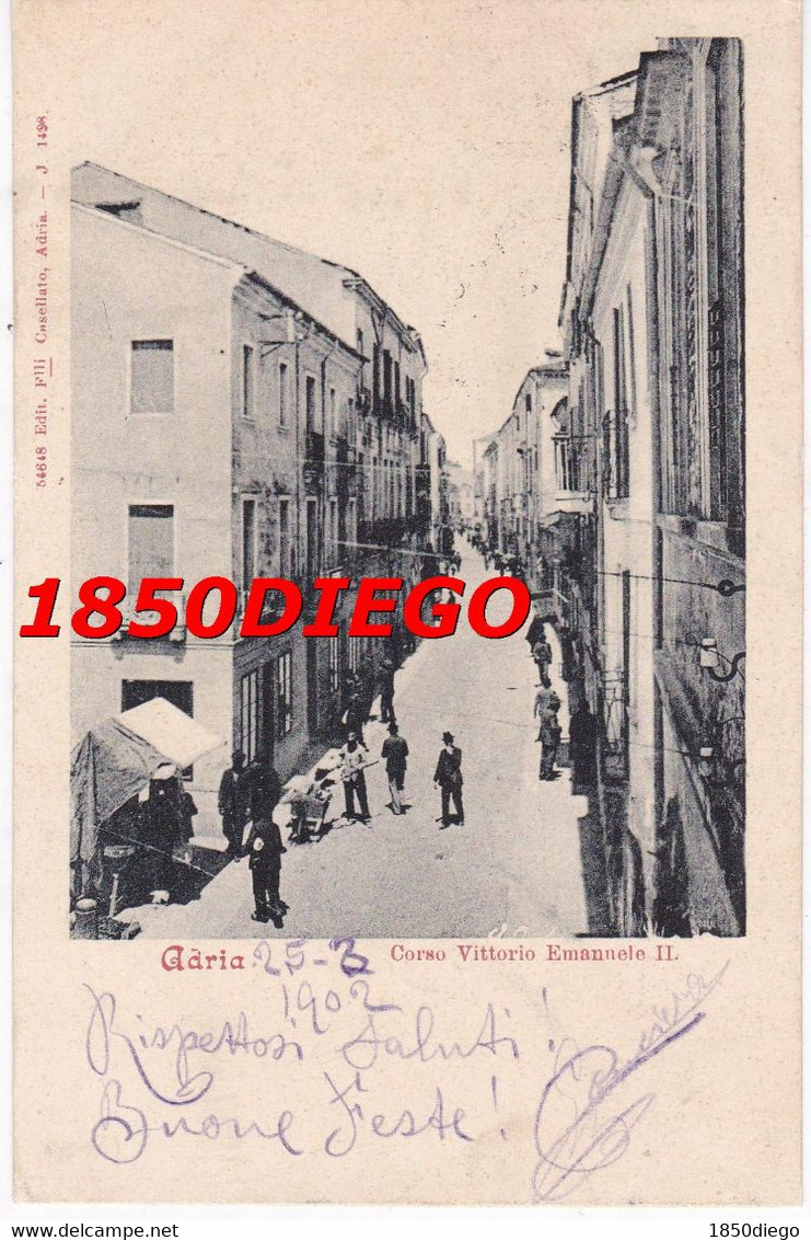 ADRIA  - CORSO VITTORIO EMANUELE II°  F/PICCOLO VIAGGIATA ANIMATA - Rovigo