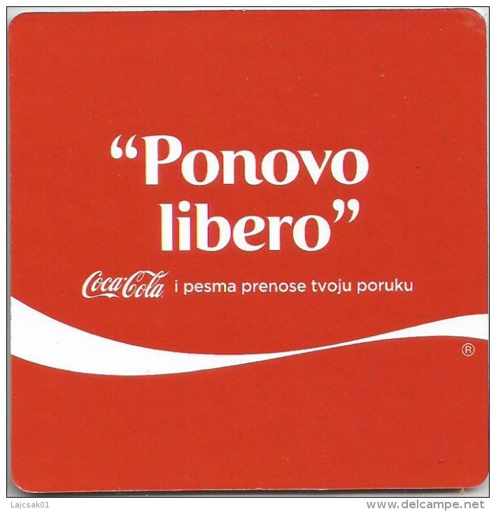 Coca Cola Coaster From Serbia - Sottobicchieri Di Birra