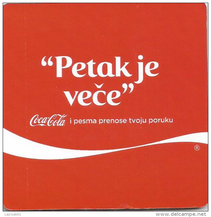 Coca Cola Coaster From Serbia - Sottobicchieri Di Birra