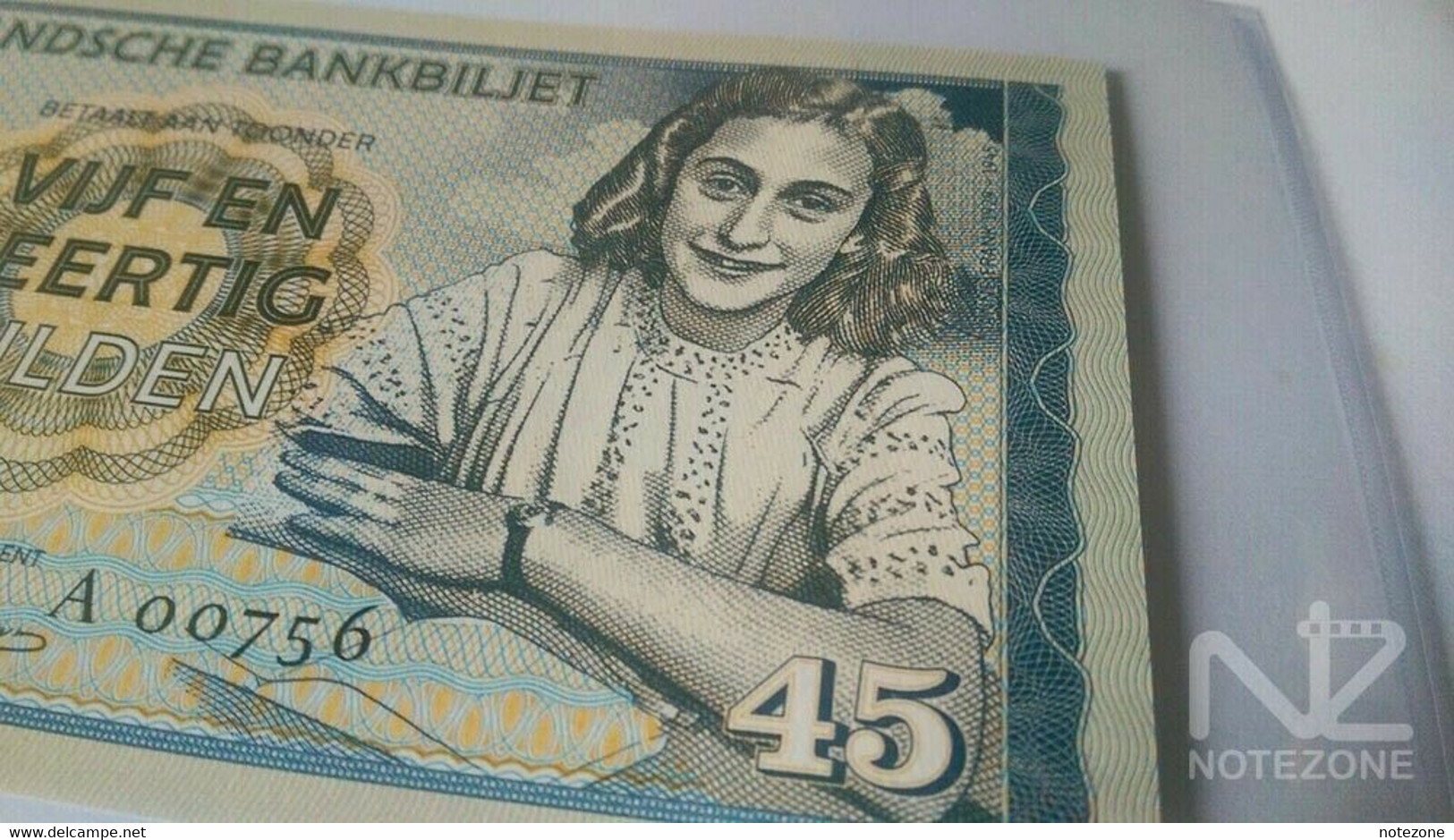 Matej Gabris 45 Gulden Test Private Anne Frank Fantasy Banknote Specimen Note - [7] Verzamelingen
