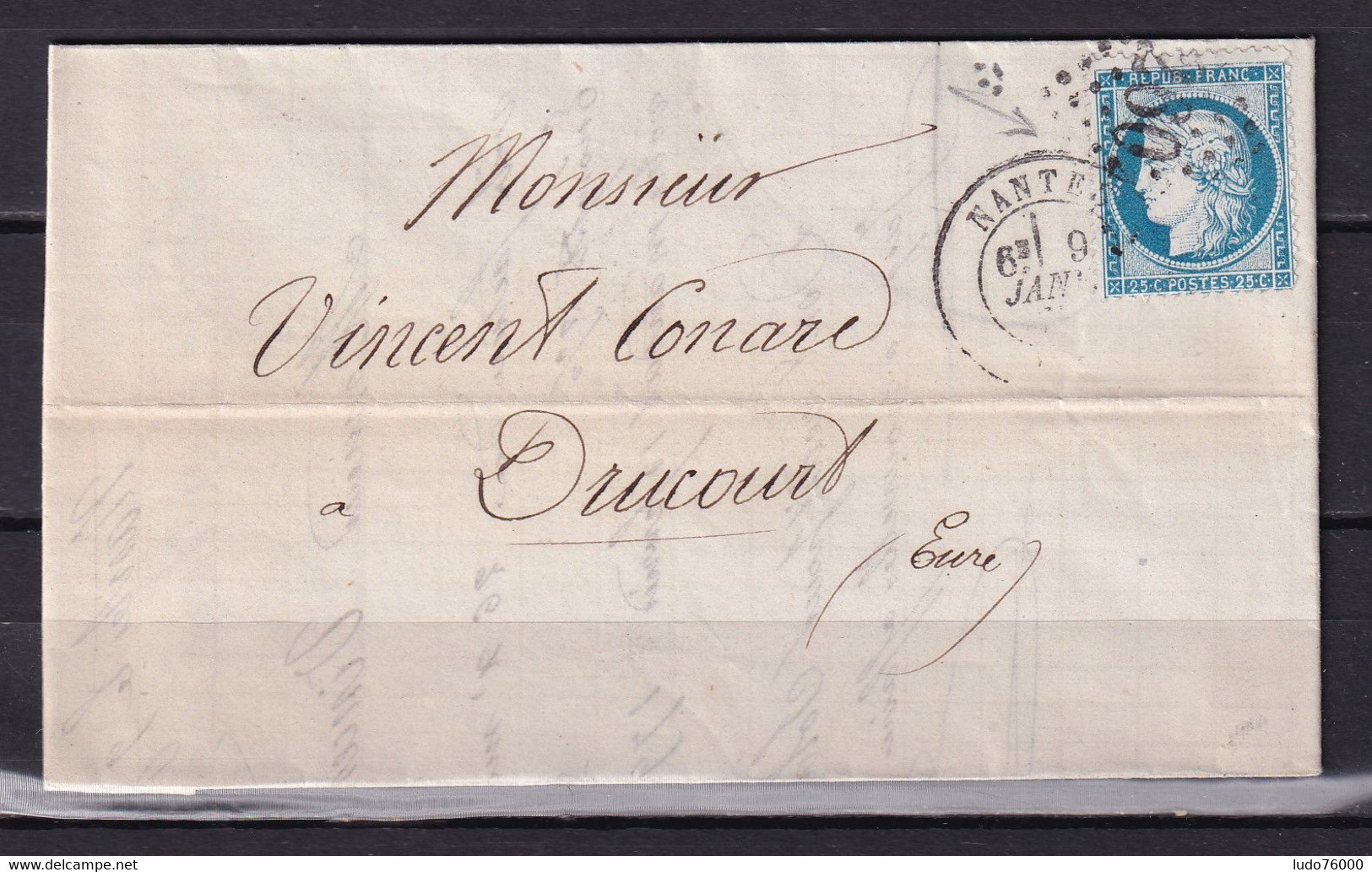 D221 / LOT CERES N° 60 SUR LETTRE / VARIETE POINT MEDAILLON - 1871-1875 Ceres