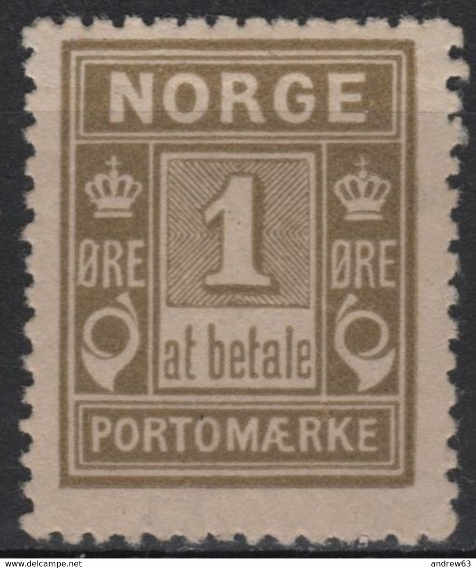 NORVEGIA - Norge - Norwegen - Norway - 1889 - Postage Due 'At Betale' - Yvert T1 - MLH - New - Ungebraucht