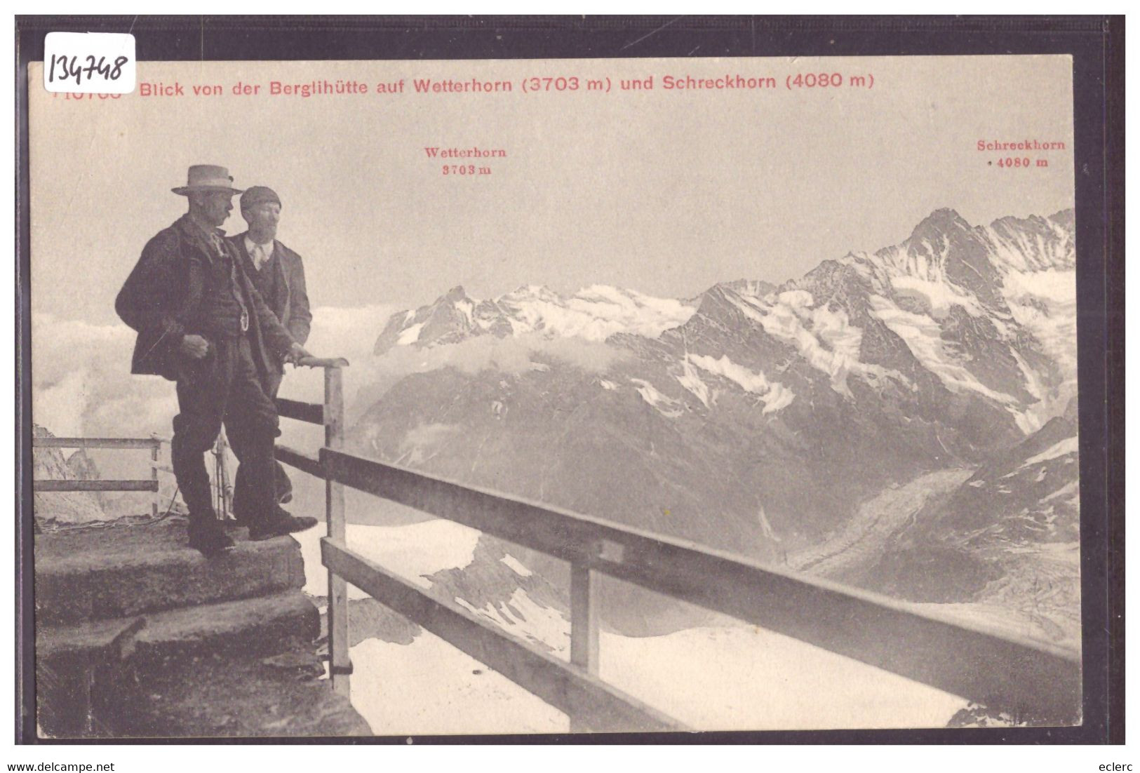 BLICK VON DER BERGLIHÜTTE AUF WETTERHORN - TB - Other & Unclassified