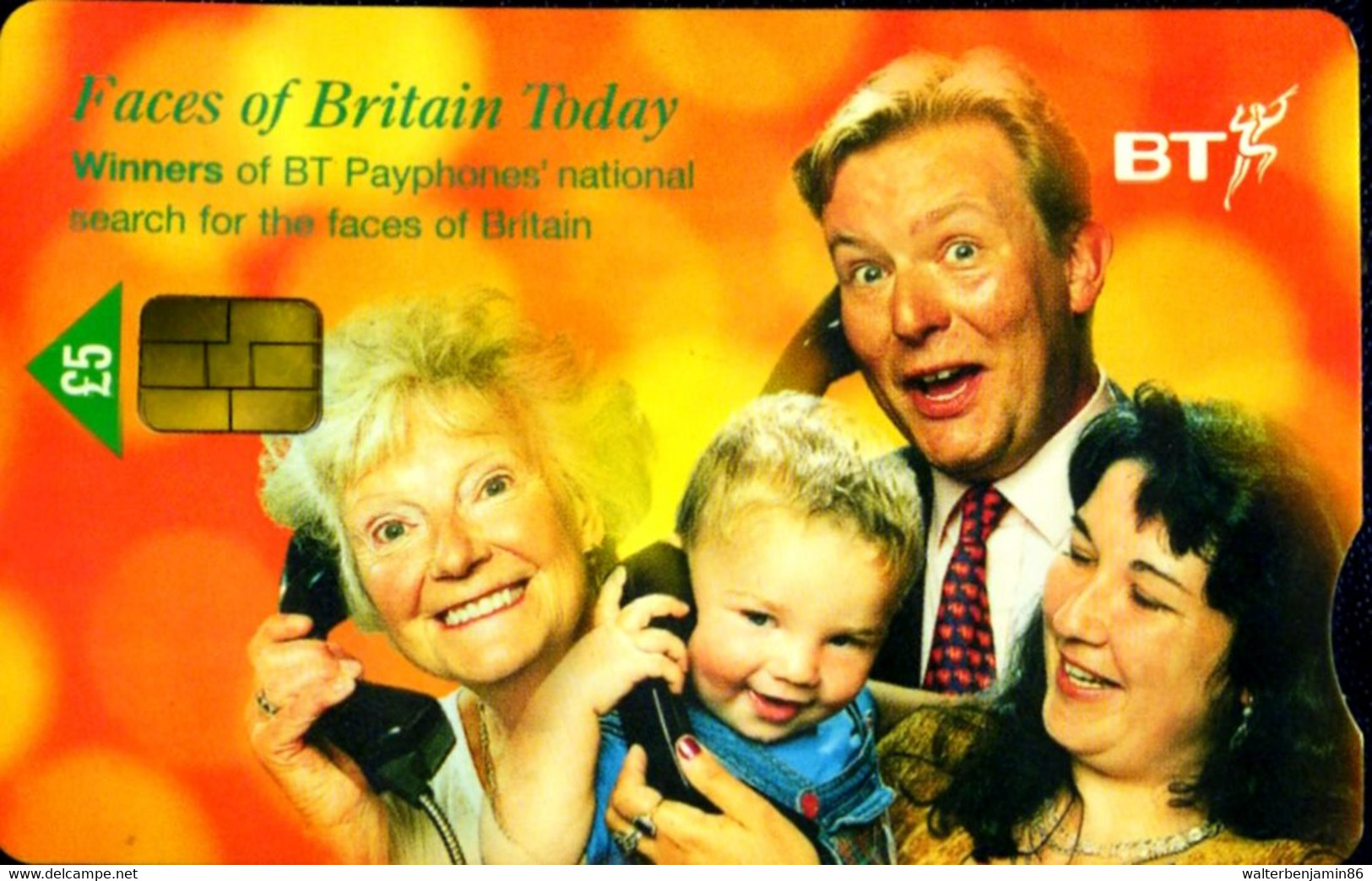 SCHEDA TELEFONICA PHONECARD U.K. FACES OF BRITAIN TODAY - BT Promozionali