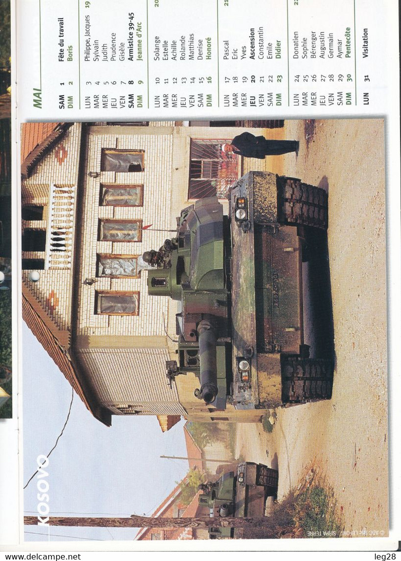 CALENDRIER  ARMEE DE TERRE 2004 - France