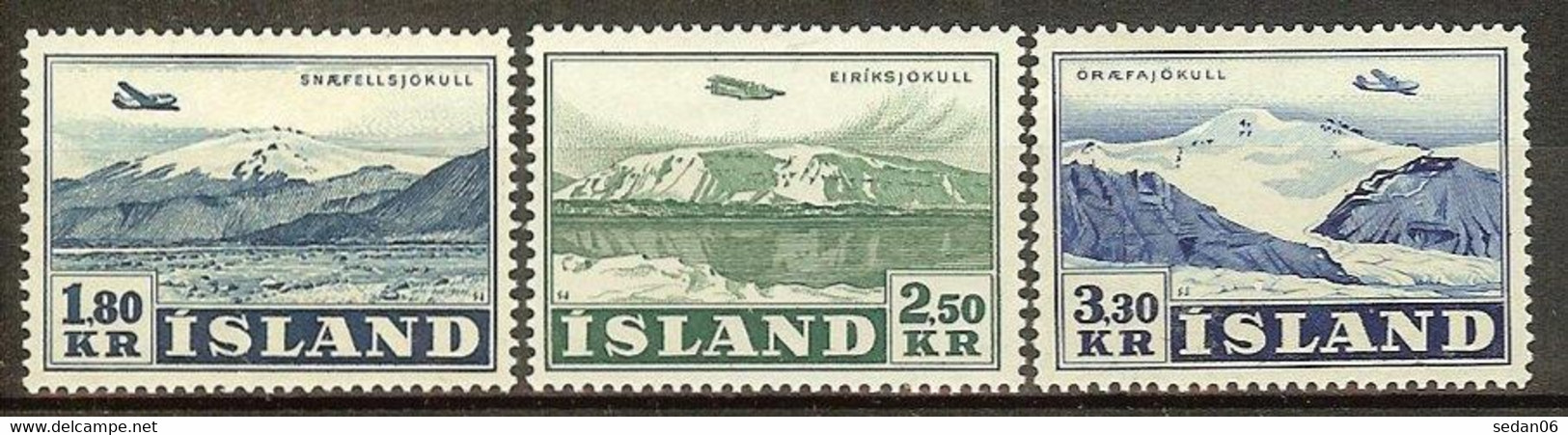 ISLANDE PA N°27/29** - Cote 65.00 € - Poste Aérienne