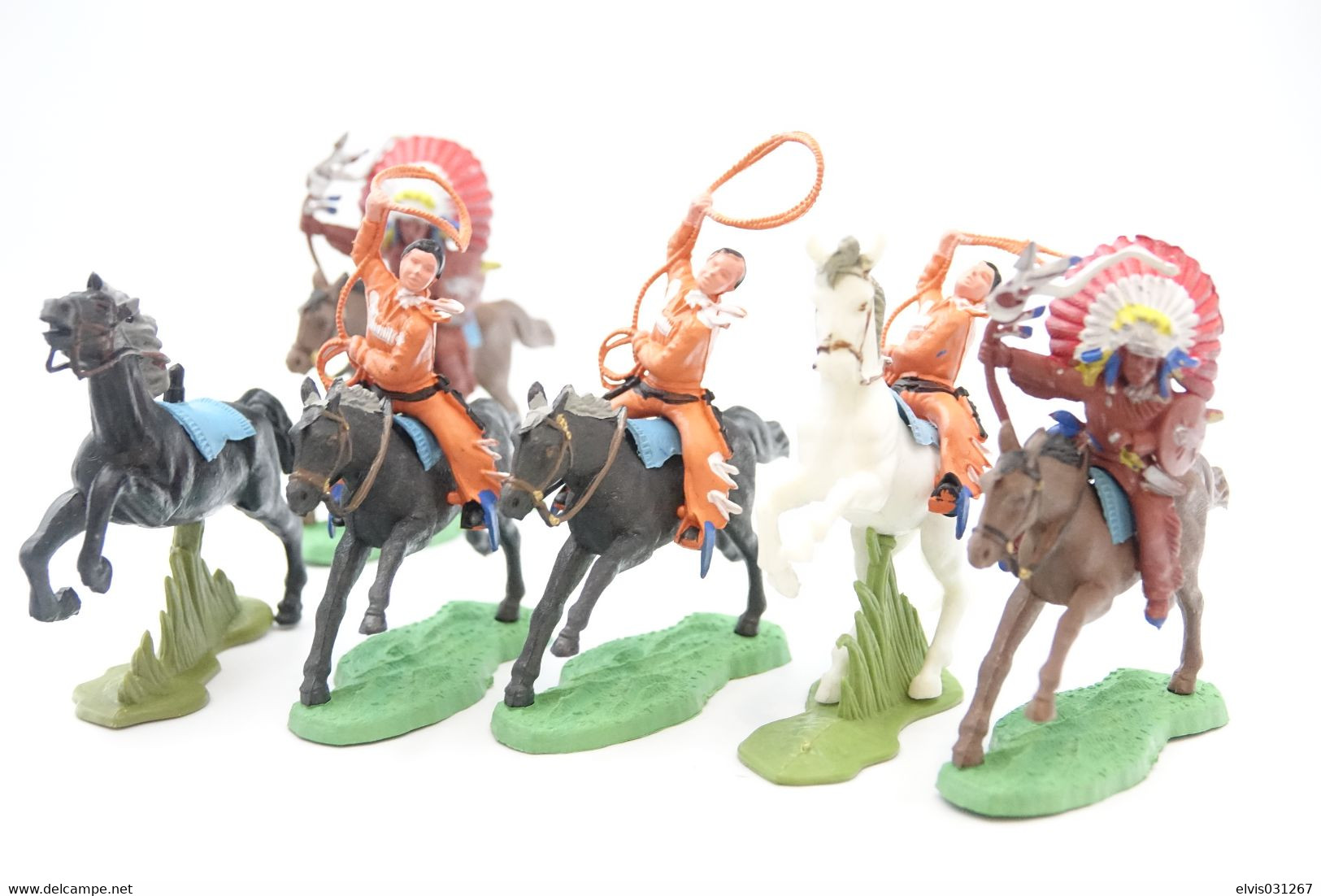 Britains Ltd, Deetail : Cowboys N° 6 Indians On Horse Original DEALERS BOX/ DISPLAY,  Made In England, RARE COLLECTOR - Britains
