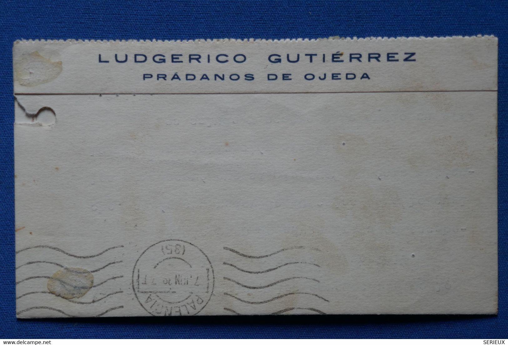 #15 ESPAGNE  BELLE CARTE  CENSURE MILITARE 1938 GUERRE CIVILE PRADANOS   POUR VIGO  + AFFRANCHISSEMENT. INTERESSANT - Marcas De Censura Nacional