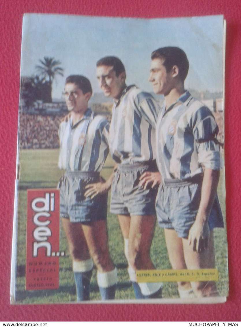 ANTIGUA REVISTA DE DEPORTES DICEN Nº 330 7 DE MARZO 1959 FÚTBOL Y OTROS, ESPAÑOL DE BARCELONA..ETC OLD MAGAZINE..SPORTS - [4] Themes