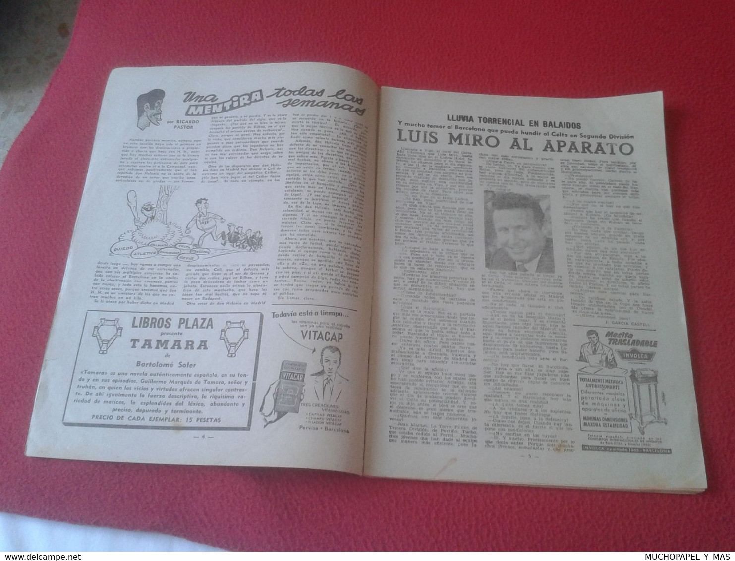 ANTIGUA REVISTA DE DEPORTES DICEN Nº 330 7 DE MARZO 1959 FÚTBOL Y OTROS, ESPAÑOL DE BARCELONA..ETC OLD MAGAZINE..SPORTS