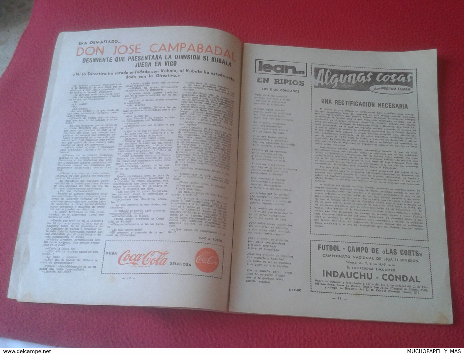 ANTIGUA REVISTA DE DEPORTES DICEN Nº 330 7 DE MARZO 1959 FÚTBOL Y OTROS, ESPAÑOL DE BARCELONA..ETC OLD MAGAZINE..SPORTS