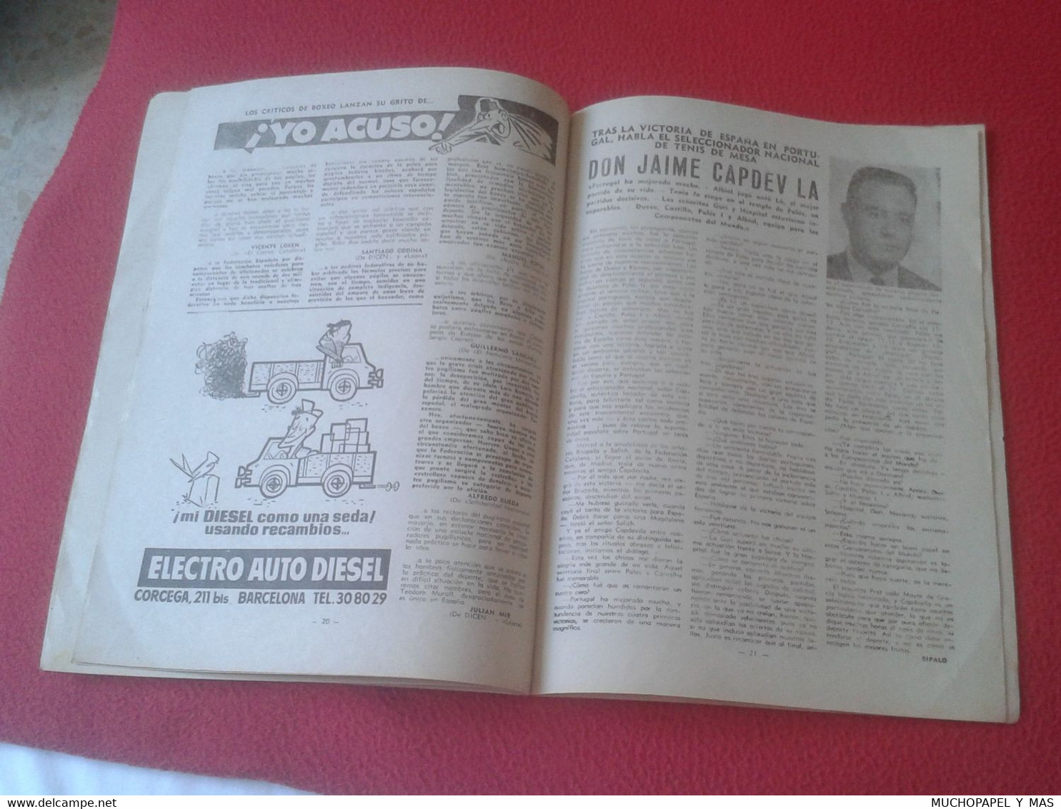 ANTIGUA REVISTA DE DEPORTES DICEN Nº 330 7 DE MARZO 1959 FÚTBOL Y OTROS, ESPAÑOL DE BARCELONA..ETC OLD MAGAZINE..SPORTS