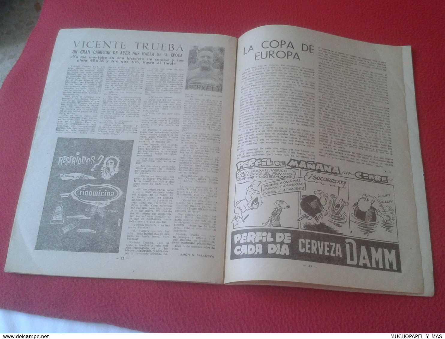 ANTIGUA REVISTA DE DEPORTES DICEN Nº 330 7 DE MARZO 1959 FÚTBOL Y OTROS, ESPAÑOL DE BARCELONA..ETC OLD MAGAZINE..SPORTS