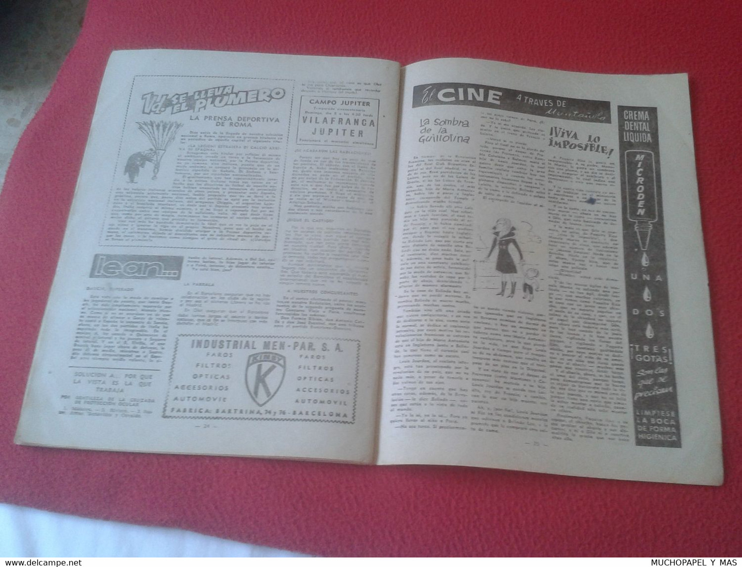 ANTIGUA REVISTA DE DEPORTES DICEN Nº 330 7 DE MARZO 1959 FÚTBOL Y OTROS, ESPAÑOL DE BARCELONA..ETC OLD MAGAZINE..SPORTS