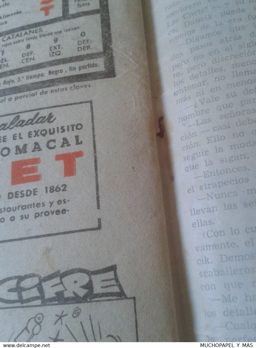 ANTIGUA REVISTA DE DEPORTES DICEN Nº 330 7 DE MARZO 1959 FÚTBOL Y OTROS, ESPAÑOL DE BARCELONA..ETC OLD MAGAZINE..SPORTS