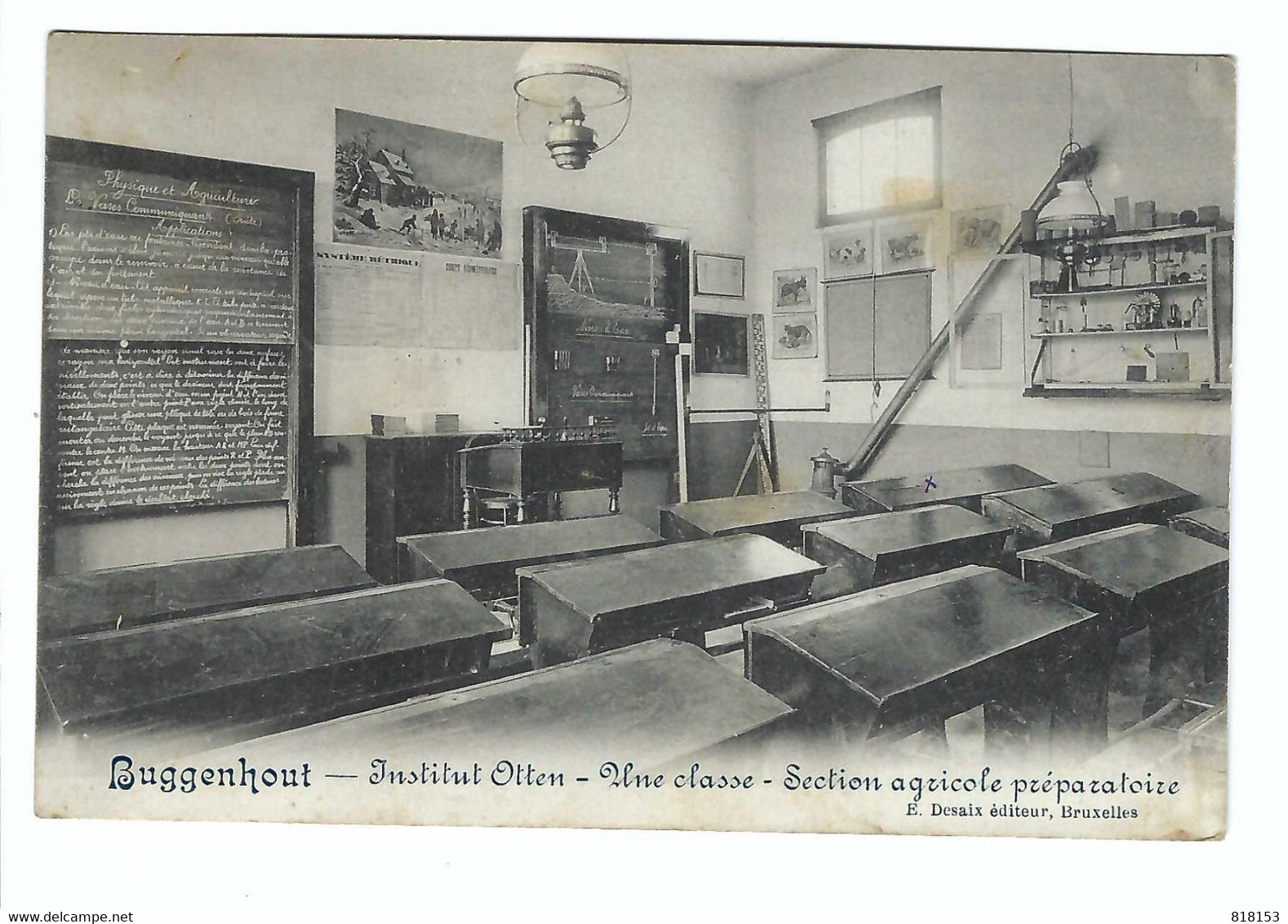 Buggenhout -   Institut Otten - Une Classe - Section Agricole Préparatoire 1912 - Buggenhout