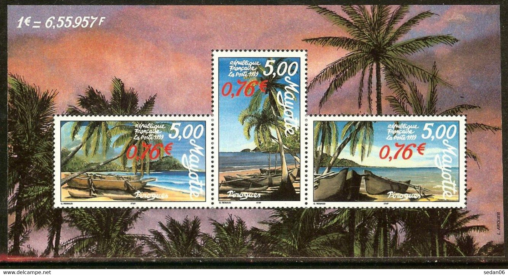 MAYOTTE BF N°2** - Cote 13.50 € - Blocks & Sheetlets