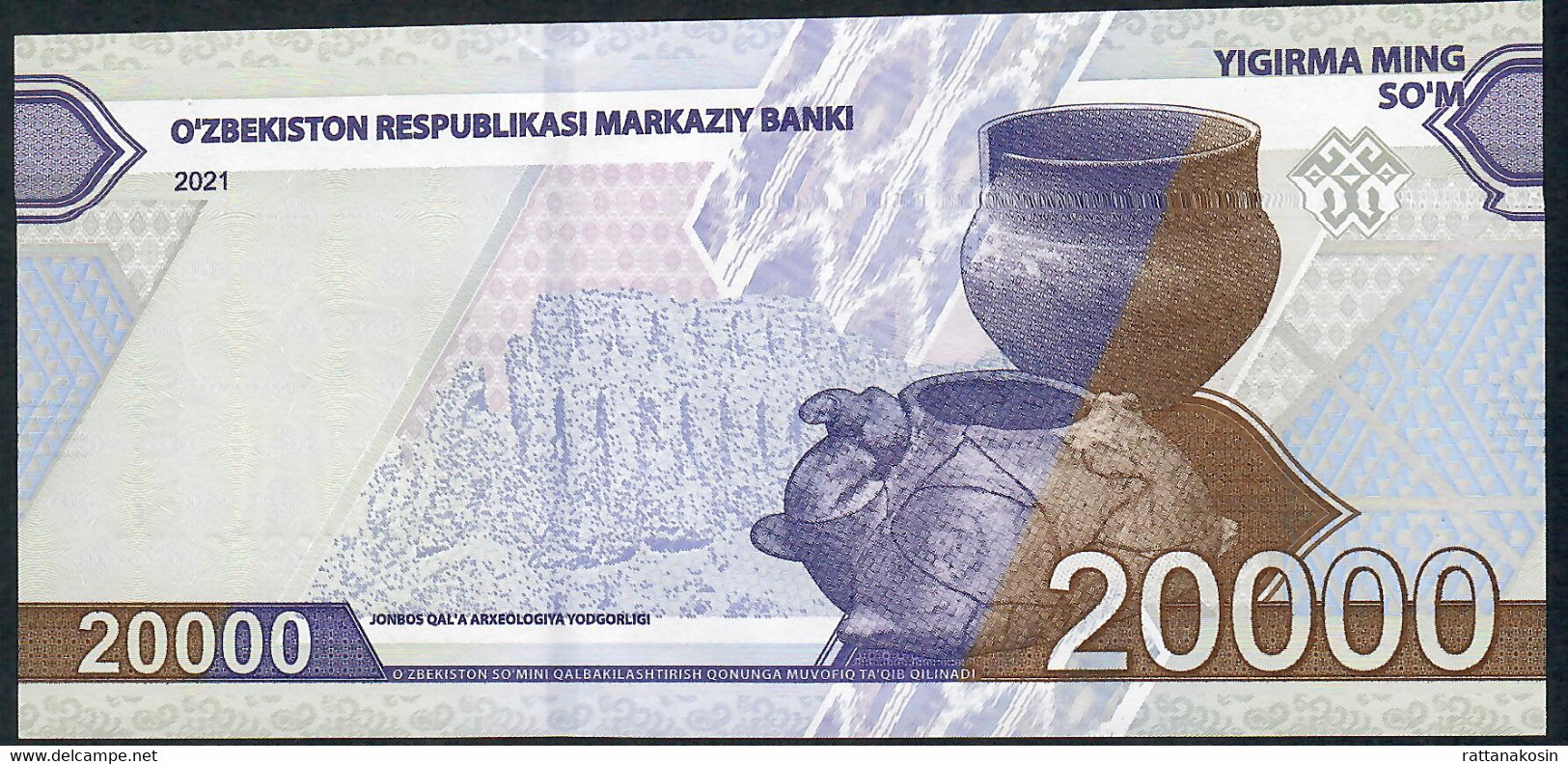 UZBEKISTAN NLP 20.000 Or 20000 SOM 2021 #CV  UNC. - Uzbekistán