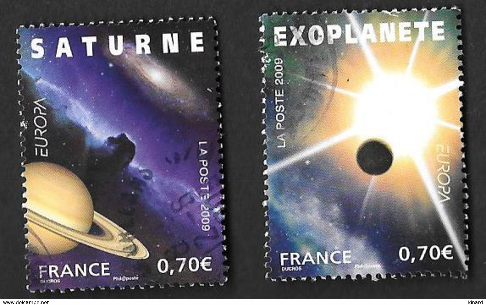 TIMBRES FRANCE OBLITERATION RONDE .. N°4353/4354  EUROPA  ASTRONOMIE.  TBE SCAN - Gebraucht