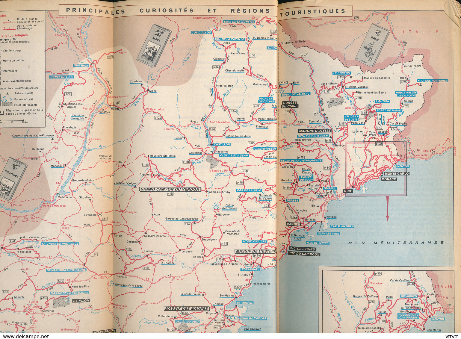 Guide Vert Du Pneu Michelin (1967) Côte D'Azur, Haute-Provence, 164 Pages - Michelin (guides)