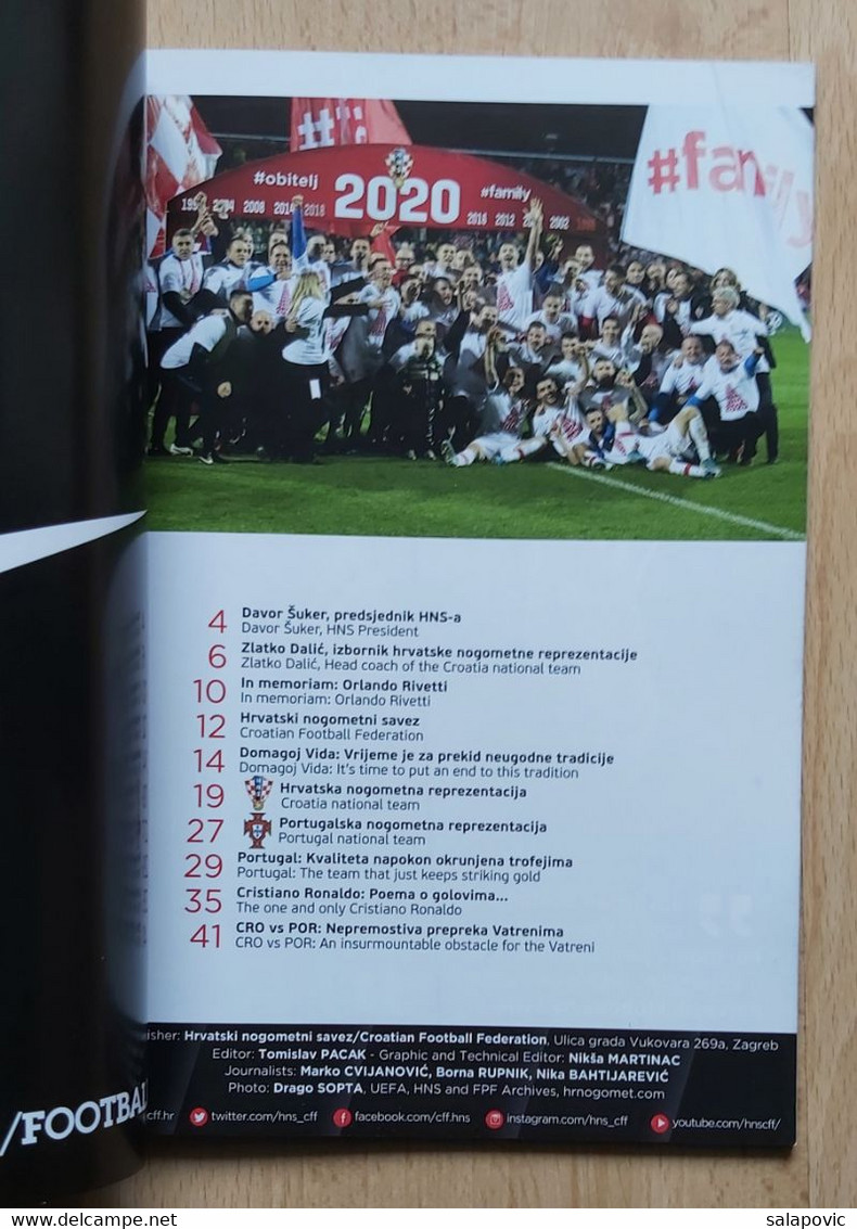 Croatia Vs Portugal, UEFA NATIONS LEAGUE 17.11.2020 FOOTBALL MATCH PROGRAM - Bücher