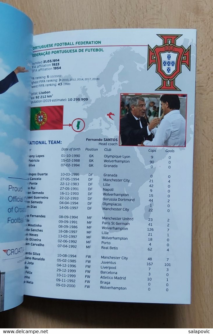 Croatia vs Portugal, UEFA NATIONS LEAGUE 17.11.2020 FOOTBALL MATCH PROGRAM