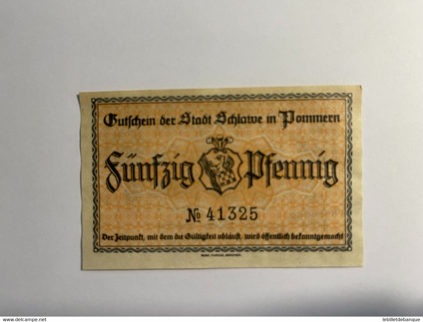 Allemagne Notgeld Schlawe 50 Pfennig - Colecciones